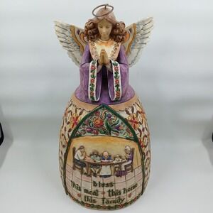 Jim Shore Heartwood Creek A Prayer Of Thankfulness Angel Figurine Bless Family